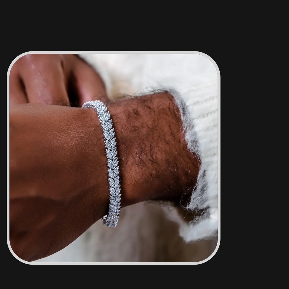 Elegant Silver Men's Bracelet